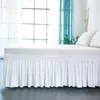 el Bed Skirt Wrap Around Elastic Bed Shirts Without Bed Surface Twin /Full/ Queen/ King Size 38cm Height for Home Decor White 220623