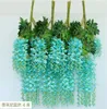 Dekoratif çiçek çelenkleri yapay sarmaşık ipek çiçek wisteria asma rattan düğün centerpieces için süslemeler büyük gastby buket garla