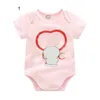 Newborn Baby Rompers Girls and Boy Short Sleeve Cotton Clothes Designer Brand Letter Print Infant Baby Romper Toddler Children Pajamas 3 models