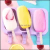 Ice Cream Tools Sile Mold Diy Homemade Cartoon Cute Popsicle Maker Mod Ho Dhuyg