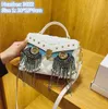 Intere borse a tracolla in pelle da donna Street Personality Borse con paillettes e perline Dolce e adorabile Borsa nera con borchie morbida an2762