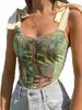 Женские танки Camis retro Fashion Vintage Tops Summer Sexy Spaghetti Besp