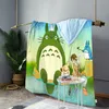 100 القطن 3d الفراش الاطفال كريندين الكرتون totoro المعزي الصيف تكييف الهواء الكبار أنيمي بارد في السرير الصيف