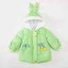 LZH Odzież dziecięca dla dziewcząt jesienna zima ciepła kurtka dla dziewczyn kreskówki maluchowe kurtki dla dzieci uciekające 1-4 rok J220718