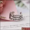 Band Rings Thai Sier Ring Three Rows Of Goldfish Antique Matte Craft Hollow Accessories Jewelry Drop Delivery 2021 Sexyhanz Dhiz4