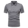 Mens Slim Fit Cotton Polo Shirt Summer Short Sleeve Military T Shirt Men Work Business Casual Tshirt Men Camisa Social Masculina L220704