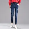 Jeans para mujer 2022 Mujeres Elástico Alto Cintura Mujer Plus Tamaño grande Pantalones de mezclilla Pantalones Femme Novios Venta al por mayor