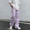 Damskie dżinsy Vintage Proste Baggy wysokiej talii koreańskiej mody streetwear casual spodnie femme szerokiej nogi fioletowy mama dżinsowa spodnia 220402