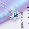 Collier tortue opale, pendentif mignon en alliage à la mode pour les vacances de noël, bijoux pour femmes