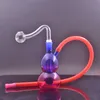 MINI Gourd Shape Smoking Water Pipes Glass Bongs Oil Rig Bong Inline Matrix Percolatar Smoking Ash Catcher Hookahs with Male Banger Nail and Tobacco Bowl Color Hose
