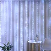 3×1/3×2/3×3室LEDの紐の妖精の軽いリモートのつかみのつかみのカーテンガーランドライトホームベッドルームの窓屋内の装飾220408