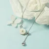 Anklety moda 925 srebrne srebrne dla kobiet biżuteria romantyczna shell stokrotka dziewczyna walentynkowa akcesoria prezentowe Kirk22