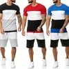 Trass de pista masculino shorts de camisetas casuais masculino conjunto de rastreio de marca plus size camisetas respiráveis ​​de traje esportivo de ginástica esportiva