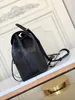 2023 Fashion Women Flip Cover Prägling ryggsäck med dragkant BOKET BAG Luxury Designer Väskor Handväska Vintage Cowhide Crossbody Handbag M45205