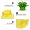 Parti Dekorasyonu 4pcs Pasplar ile Plastik Ananas Bardakları Ev Dekoru Hawaiian Favorsparty