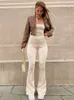 Cryptographic Bandage Sexig rygglös elegant stropplös jumpsuits Women Club Party Flare Pants Rompers Outfits Overalls 220714