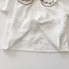 Summer Baby Girls Short Sleeve Suit Clothes Embroider T-Shirt + Shorts Clothing Set Toddler 220507