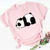 Maycaur Summer Women T Shirt Lose Tops Cute Panda Heart Print Druku