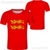 Basse Normandie T-shirt gratis skräddarsydd namnnummer Lägre Normandie T-shirt Normaundie Flag French Caen Calvados Manche Clothing 220702