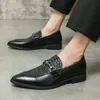 豪華なデザイナーファッションワニパターン男性用の運転靴