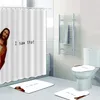 Funny Jesus Peeking Shower Curtain Set Joke Peek I Saw That Bathroom Bath Mat Rugs Carpet Bathtub Home Decor 220429