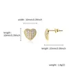 925 Sterling Silver Needle Love Zircon Stud Earrings for Women Studs Diamond Halo Earrings