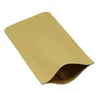 9 14 cm Doypack Kraft Papier Mylar Sac De Rangement Stand Up Feuille D'aluminium Thé Biscuit Paquet Pouch288r