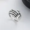 Bague Punk crâne doigts Knuckle Hip Hop personnalité doigt fête bijoux anneaux pour Halloween accessoires taille d'ouverture