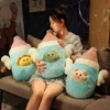 CM Doldurulmuş Yumuşak Şişe Peluş Yastıklar Kawaii Angel Peluche Oyuncak Yatak Backrest Yastık Çocuklar İçin Sarılma Bebekleri Kızlar Hediye J220704