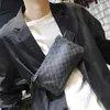 Luxus-Gürteltasche für Männer, schwarze Taille, Brusttasche, Designer-Geldbörsen, Umhängetasche, Gürteltasche, modische koreanische Bum-karierte Tasche, Hüfttaschen