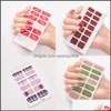 Other Decorative Stickers Home Decor Garden Mtidesign Simplicity Nail Sticker 3D Stereoscopic Stam Anti Water Nailpolish Sticky Paper Kid