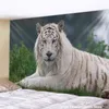 White Tiger Fashion Wall Carpet Carpets Hanging Pattern Luxury Modern Home Decoration Mandala Tapestry J220804