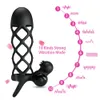 Stretching Cock Extender penis utvidgningsvibratorer för par män låser ring kvinnor klitoris stimulator vaginal anal plug erotic