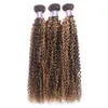 3 Bundles Brazilian Human Hair Highlight P4/27 Honey Blonde Brown Remy Extensions 100g/pcs Weaving