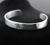 Bangle Fashion Stainless Steel OM Yoga Cuff Hindu Buddhist Hinduism India Open Bracelet Men Women Punk Raym22