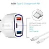 3 Port 35W USB Araç Şarj Cihazı iPhone 11Pro GPS QC3.0 Tip C Hızlı Şarj Adaptörü Xiaomi Huawei Samsung Telefon Tablet