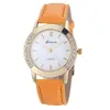 Wristwatches Ladies Watches العلامة التجارية Geneva Fashion Leather Band Quartz Watch Women Disual Sale Dropshipwristwatches Wristwatcheswris