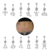 Set van 12 -stcs Constellation Body navel ringen 14g zirkoonconstellaties charme navel barbell voor zowel mannen als momen