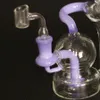 Ny vattenpipa mini 6-tums glas bong grädde återvinning med 14 mm kvinnliga tillbehör för rökning