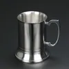 16 أوقية أوقية جدار مزدوج 18/8 الصلب المقاوم للصدأ القدح Beer Beer Mug مرآة عالية الجودة FY5036 C0625X15