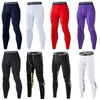 Calça de compressão masculina Leggings justas masculinas para corrida, academia, esporte, fitness, jogging rápido, branco, preto, calças 220727