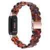 För Fitbit luxe harts klocka rem oval smal passform armband watchband lyx ersättning armband med metall säkra lås smarta tillbehör