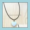 Pendant Necklaces Pendants Jewelry Fashion Natural Red Agates Malachite Tiger Eye Stone Heart For Women Men Drop Delivery 2021 E57Nd