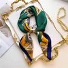 Sjaals 2022 Design Silk Satin Square Scarf Vrouwen 70 cm sjaal Wraps Neck Tie vrouw Haar Handana hijab echarpe