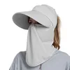 Breda randen hattar sommar luft topp sunhat kvinnors 2in1 vikbara UV -skyddsnät andas visir med avtagbar flapbrett hattswide pro22