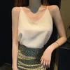 AOSSVIAO Women Tank Top V Neck Sexy Plus Size Chiffon Blouse Sleeveless Shirt Ladies s Summer Camisole Halter 220318