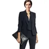 Women's Two Piece Pants Jacket Women Business Suits Double Breasted Female Office Uniform Formal Evening Prom Party Slim Ladies Trouser Suit