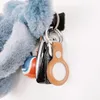 Colorful Leather Keychain Party Favor Anti-lost Airtag Protector Bag All-inclusive keychain locator Individually Packaged Small Gift