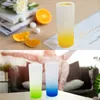3oz Gradient Rainbow Colorful Bottom Frosted Sublimation Shot Glass Water Bottle Sublimation Cup Tumbler Z11