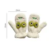 Five Fingers Gloves Cute Fleece Neck Hanging Mittens Winter Thick Cashmere Cartoon Frog Student Warm Cotton Female Full Finger GlovesFive